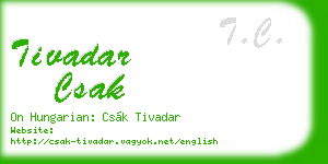 tivadar csak business card